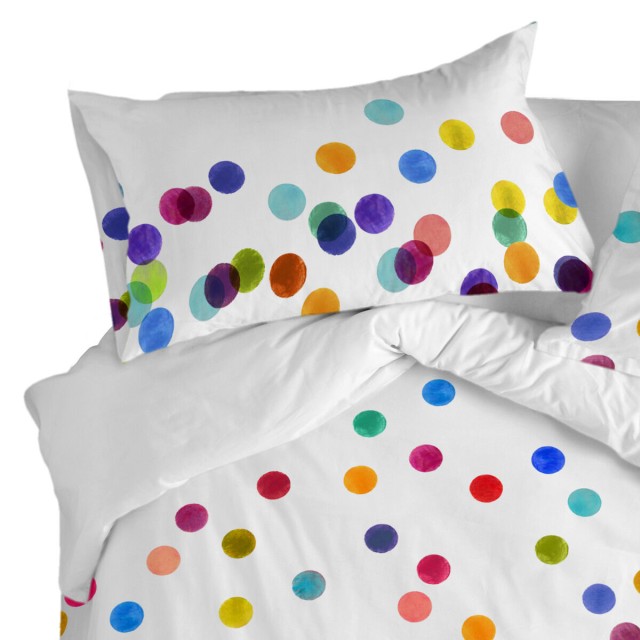 Juego de fundas de almohada HappyFriday Confetti Multicolor 50 x 75 cm