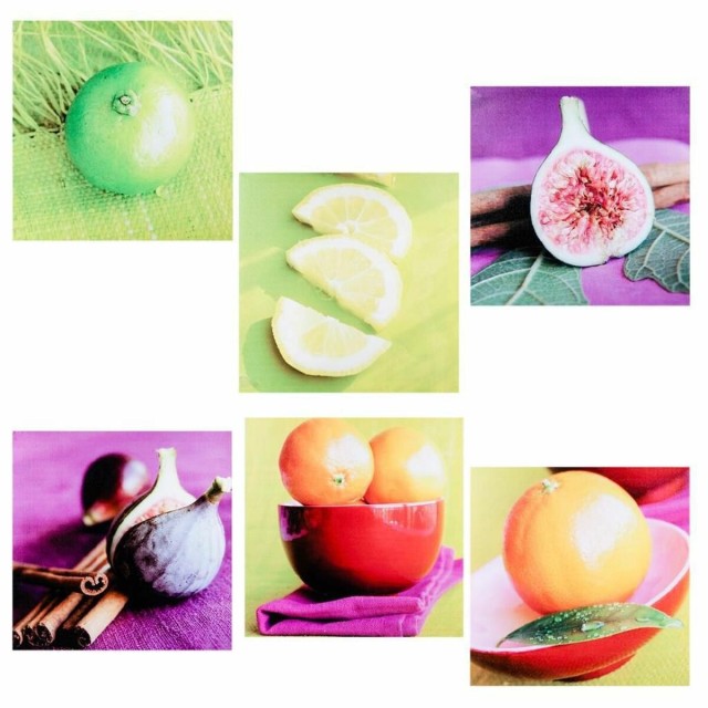 Leinwand Alexandra House Living Canvas-Stoff Holz 40 x 2 x 40 cm 6 St