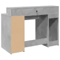Bureau et lumières LED gris béton 120x55x91cm bois d'ingénierie