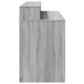 Bureau et lumières LED sonoma gris 120x55x91cm bois ingénierie