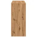 Table de bar avec étagère chêne artisanal bois d'ingénierie