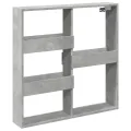Armoire murale gris béton 80x15x80 cm bois d'ingénierie