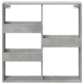 Armoire murale gris béton 80x15x80 cm bois d'ingénierie