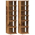 Armoires à chaussures 2 pcs vieux bois bois d'ingénierie
