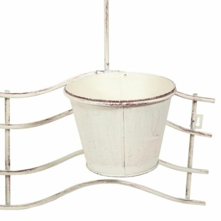 Vaso per ringhiera Alexandra House Living Bianco Ferro 23 x 69 x 95 cm 2