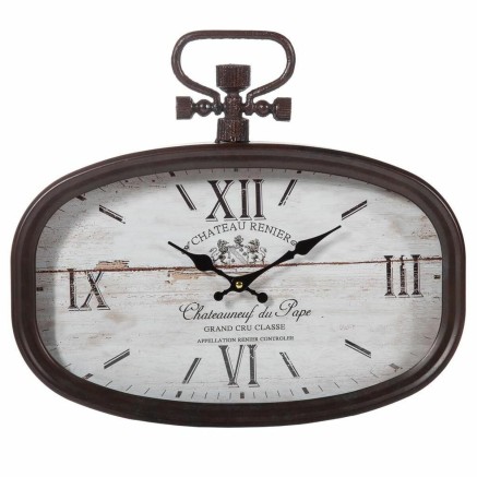 Horloge Murale Alexandra House Living Blanc Marron Métal 45 x 2 x 40