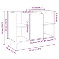 Armoire salle de bain chêne sonoma 80x33x60cm bois d'ingénierie