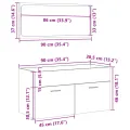 Ensemble de meubles de salle de bain 2 pcs chêne sonoma