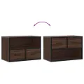 Meuble TV chêne brun 60x31x39,5 cm bois d'ingénierie et métal