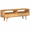 Meuble TV 110x30x41 cm bois massif de manguier