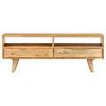 Meuble TV 110x30x41 cm bois massif de manguier