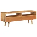 Meuble TV 110x30x41 cm bois massif de manguier