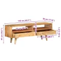 Meuble TV 110x30x41 cm bois massif de manguier