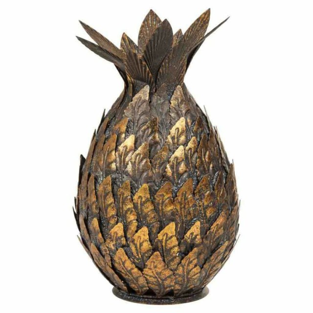 Kerzenhalter Alexandra House Living Gold Eisen 18 x 28 x 18 cm Ananas