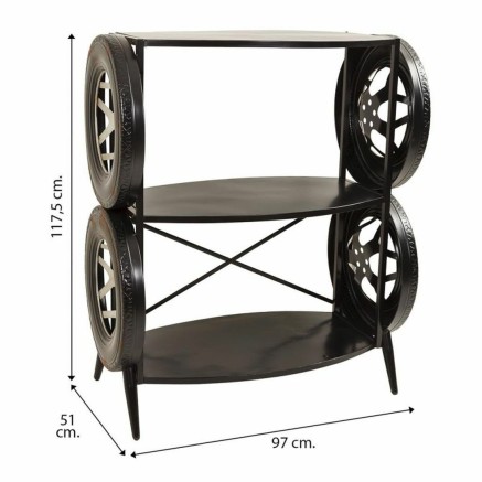 Regal Alexandra House Living Dunkelbraun Metall 51 x 117 x 97 cm 2