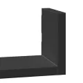 Étagères murales 3 pcs noir bois d'ingénierie