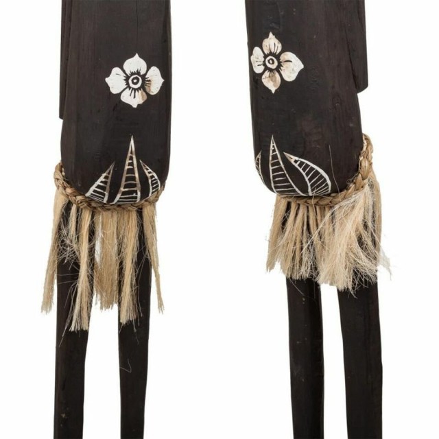 Set of Figures Alexandra House Living Brown Wood Ethnic 11 x 100 x 11