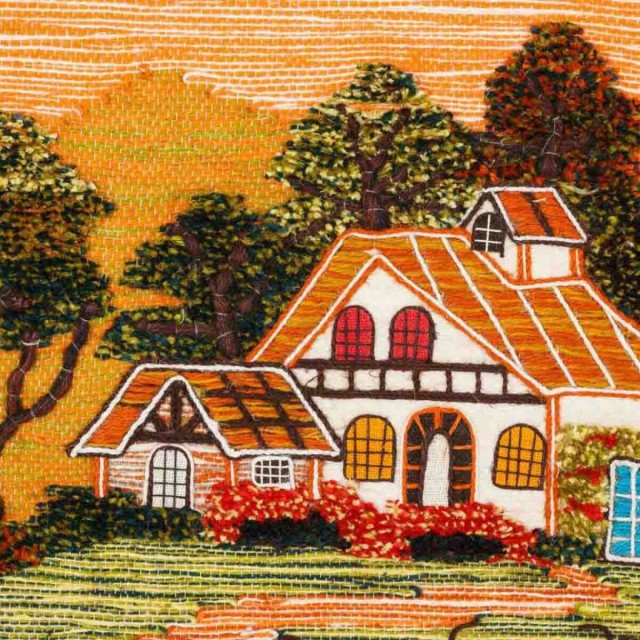Wandtapijt Alexandra House Living Jute 100 x 80 cm rural