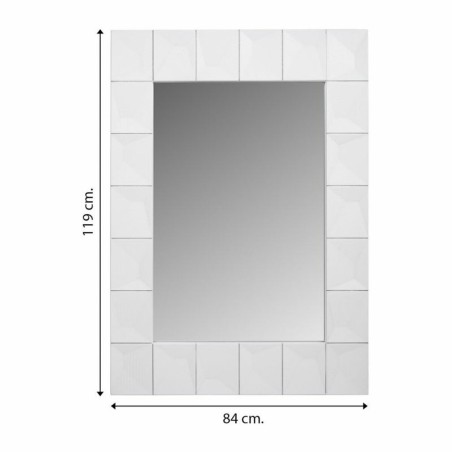 Miroir mural Alexandra House Living Blanc 4 x 119 x 84 cm Rectangulair