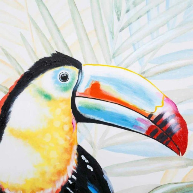 Schilderij Alexandra House Living Toucan Canvas Sparrenhout 120 x 3 x