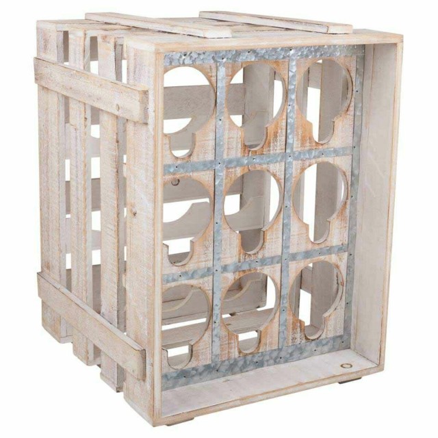 Bottle rack Alexandra House Living Natural Fir wood 43 x 32 x 33 cm 9