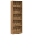 Bibliothèque chêne artisanal 60x24x176 cm bois d'ingénierie