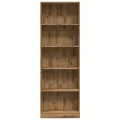 Bibliothèque chêne artisanal 60x24x176 cm bois d'ingénierie