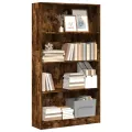 Bibliothèque chêne fumé 80x24x143 cm bois d'ingénierie