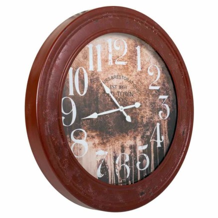 Horloge Murale Alexandra House Living Rouge Bois d'épicéa Bois MDF 8