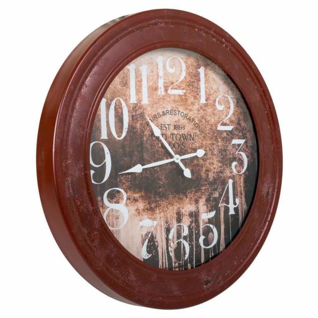 Reloj de Pared Alexandra House Living Rojo Madera de abeto Madera MDF
