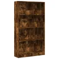 Bibliothèque chêne fumé 80x24x143 cm bois d'ingénierie