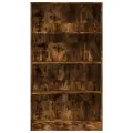 Bibliothèque chêne fumé 80x24x143 cm bois d'ingénierie