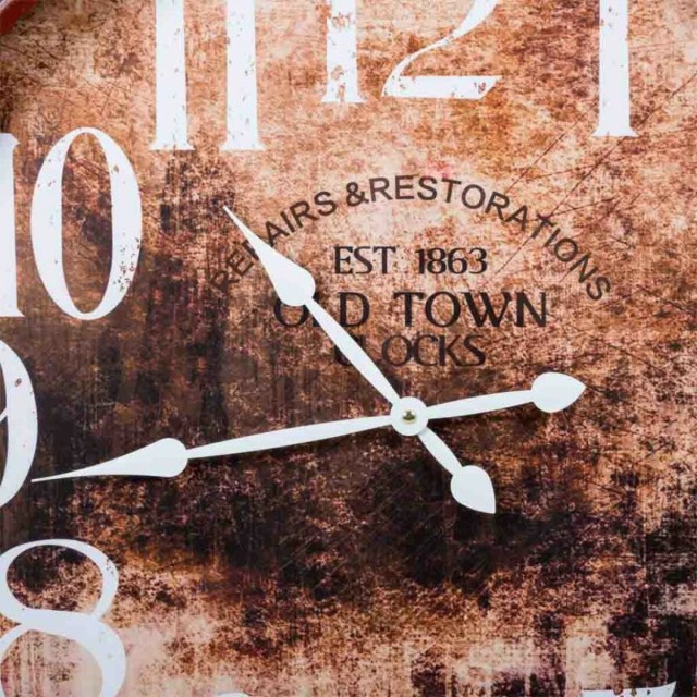 Horloge Murale Alexandra House Living Rouge Bois d'épicéa Bois MDF 8