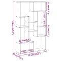 Bibliothèque chêne sonoma 72x20x120 cm bois d'ingénierie
