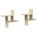 Étagères murales 2pcs chêne sonoma 38x12x38cm bois d'ingénierie