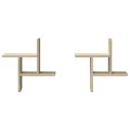 Étagères murales 2pcs chêne sonoma 38x12x38cm bois d'ingénierie