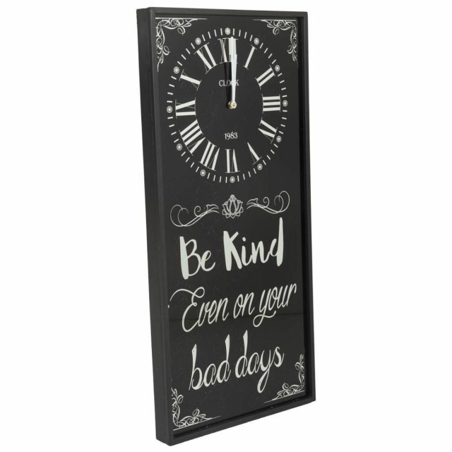 Wall Clock Alexandra House Living Black Glass Iron MDF Wood 76 x 3 x 3