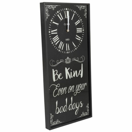 Wall Clock Alexandra House Living Black Glass Iron MDF Wood 76 x 3 x 3