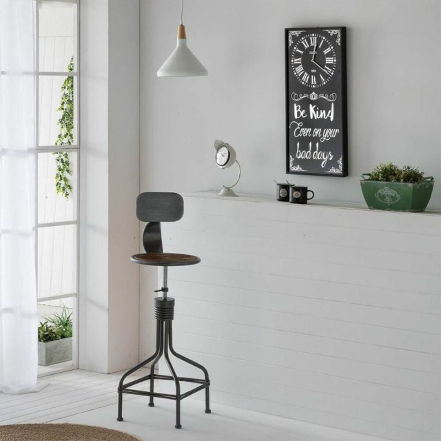 Muurklok Alexandra House Living Zwart Glas Ijzer Hout MDF 76 x 3 x 36