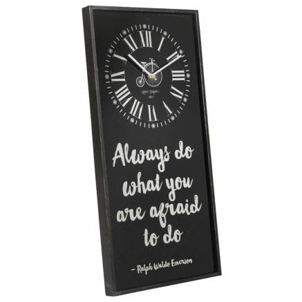 Horloge Murale Alexandra House Living Noir verre Fer Bois MDF 76 x 3 x
