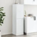 Armoire d'apothicaire blanc 40x41x144,5 cm bois d'ingénierie