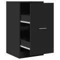 Armoire d'apothicaire noir 40x41x77,5 cm bois d'ingénierie