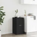 Armoire d'apothicaire noir 40x41x77,5 cm bois d'ingénierie