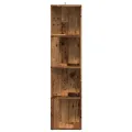 Armoire d'angle vieux bois 33x33x132 cm bois d'ingénierie