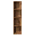 Armoire d'angle vieux bois 33x33x132 cm bois d'ingénierie