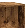 Armoire d'angle vieux bois 33x33x132 cm bois d'ingénierie