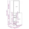 Armoire apothicaire sonoma gris 40x41x144,5cm bois d'ingénierie
