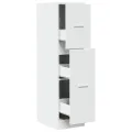 Armoire d'apothicaire blanc 30x41x118 cm bois d'ingénierie