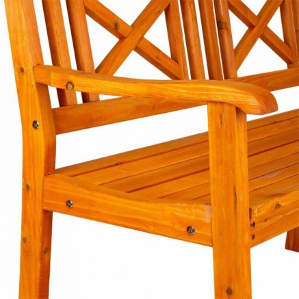 Banco Alexandra House Living Naranja Madera de abeto 65 x 68 x 120 cm 2
