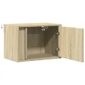 Tables de chevet murales avec lumières LED 2 pcs chêne sonoma